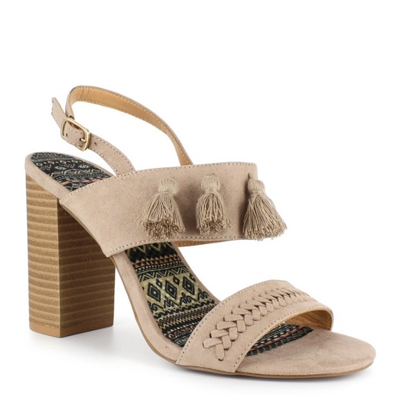 Mojo Moxy Shoes - Mojo Moxy Fringe Brianna Heeled Sandals